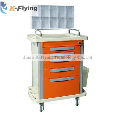 China Abs Plastic Movable Anesthesia Hospital  Medical Trolley Cart for sale
