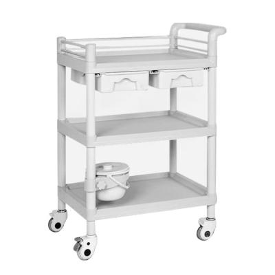 China Patient Medical Abs Emergency Medical Trolley Cart Hospital Nursing Trolley for sale