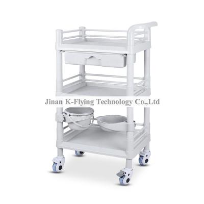 China ABS Material Nursing Medical Trolley Cart Three Layer Tool Cart for sale
