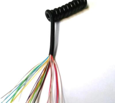 China Cable eléctrico flexible del espiral de la base 28AWG 9, alambre eléctrico del espiral UL2556 en venta