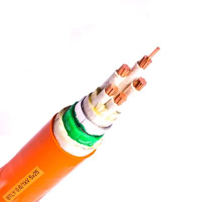 China 1000m 5 Core 5x25mm2 Mineral Insulated Metal Sheathed Cable Fire Resistance for sale