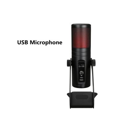 China Metal 98db SNR USB Recording Microphone 75ma Microphone For Live Streaming Music for sale