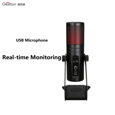 China 24bit Dual Directional USB Microphone 98db SNR USB Mic For Podcasting for sale