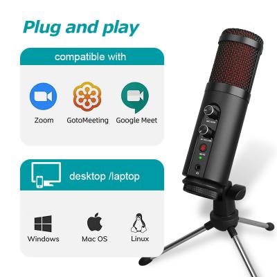 China Desktop 5V USB Recording Microphone with Live broadcast microphone ,Singing Recording microphone, Live game microphone for sale