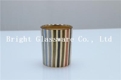 China stripe design candle holder, candles tumbler, candle container sale for sale