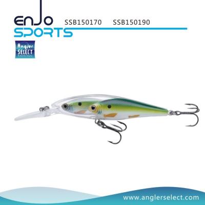 China Angler Select Glass Minnow Stick Bait Fishing Lure with Vmc Treble Hooks (SSB150190) for sale