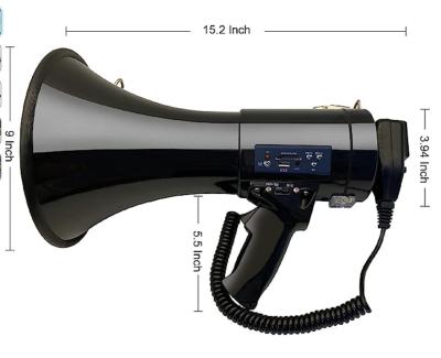 China Music 50W Portable Battery Operated Bullhorn Megaphone For Transport Co Management for sale