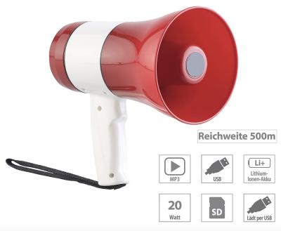 Chine haut-parleur en plastique de Bluetooth de mégaphone de l'acclamation 1500mAh rechargeable avec des lumières clignotantes à vendre