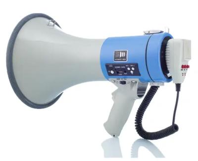 China 260 Seconds Police Siren With Mic Voice Recording White Cheer Megaphone With Handle for sale