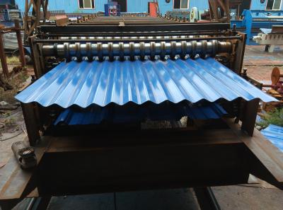 China Bule Galvanized Roofing Steel Sheet Water Ripple Type 18-76-800mm à venda