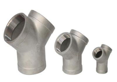 China 3 Inch 304 304l Stainless Steel Wye Pipe Fittings 45 Degree for sale