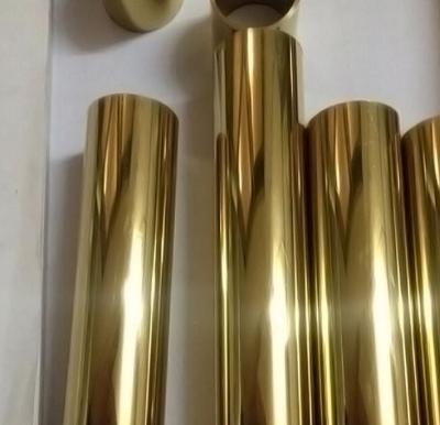 China Inox 201 304 316 Brass Golden Stainless Steel Pipe Tubing ASTM A554 1/2 Inch 21mm 22mm for sale