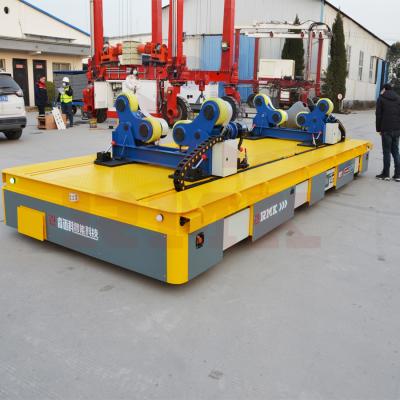 China Height 60cm Warehouse Transfer Cart , 12T Omnidirectional Industrial Transfer Trolley for sale