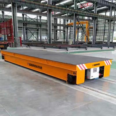 China Carretilla de la transferencia del carril de la carga pesada con transporte del ferrocarril del poder de batería de placa de acero en venta