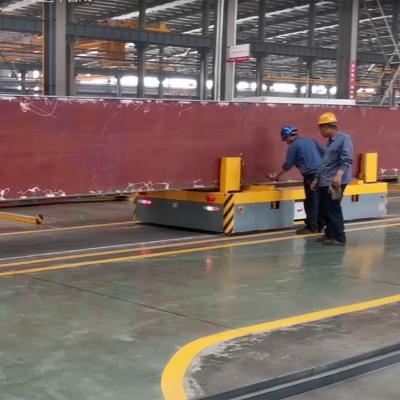 China 45 auto toneladas de veículo guiado de RGV trilho para o metal industrial que transfere a baixa tensão à venda
