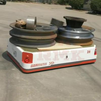 China Heavy Duty Material Trackless Transfer Trolley PLC Control Directional Movement for sale
