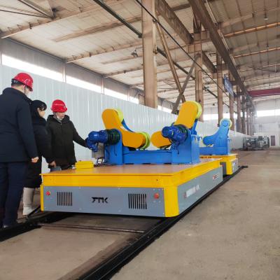 China Explosion Proof Track Handling Electric Transfer Flatbed Cart For Spray Booth for sale