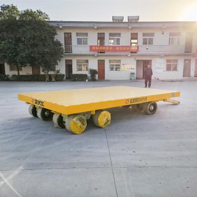 China 30 Ton Towing Trolley Steering Systems Trailers Nopower Trackless Transfer Cart for sale