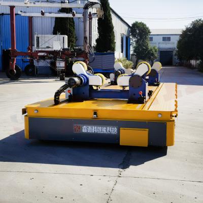 China Omni Directional Mobile 10 Tons Motorized Materials Trackless Transfer Carts for sale