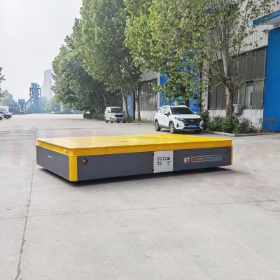 China 6 Ton Electric Transfer Platform Motor Trackless Flat Dolly Transport Cart for sale
