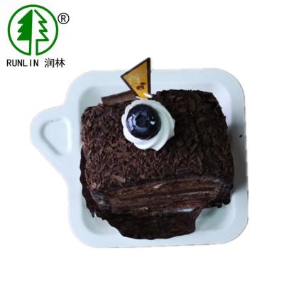 China Biodegradable single use sugarcane bagasse plates for birthday cake for sale