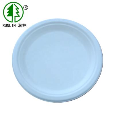 China 9in Biodegradable Sugarcane Bagasse Plates for sale