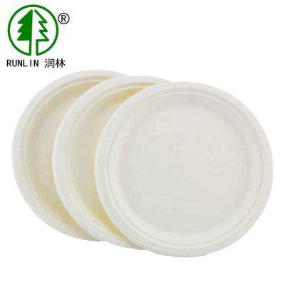 China Eco friendly biodegradable tableware sugar cane bagasse plates for sale