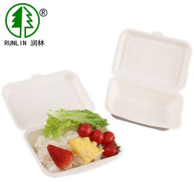 China Disposable Eco Friendly Food Containers FDA Biodegradable Clear Clamshell Containers for sale