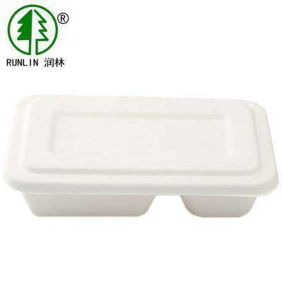 China White Sugarcane Bagasse Food Containers Biodegradable Boxes For Food for sale