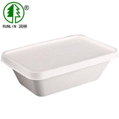 China Disposable Restaurants Bagasse Food Containers Dishware Fast Food Takeaway Packaging for sale