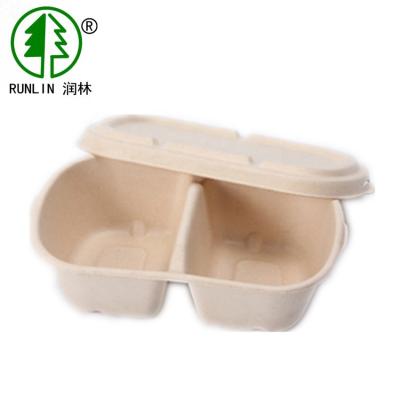 China Biodegradable 700ml Bagasse Food Containers Food Drinking Biodegradable Take Out Dog  Bowl for sale