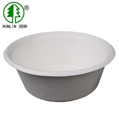 China Eco Friendly Hot Food Disposable Bowls Sugarcane Bagasse Paper Bowl 350ml 500ml for sale