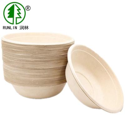 China White Biodegradable Sugarcane Bagasse Bowl for sale