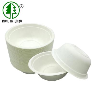 China Biodegradable food grade single use paper pulp packaging bowls for sale