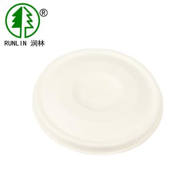China FDA Flat 3.15in 80mm Eco Friendly Coffee Cup Lids  For Hot Cups Compostable for sale