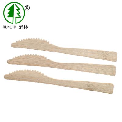 Chine Couverts de couteau de 17CM et couteau en bambou compostables jetables FDA de vaisselle à vendre