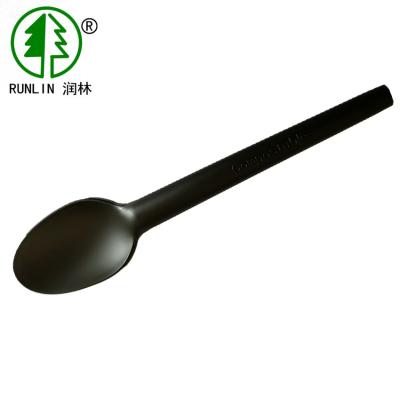 China 4.6g Degradable Cpla Cutlery Set Eco Friendly Cold Food Biodegradable Disposable Spoons for sale