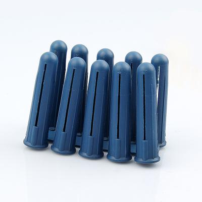 China HDPE-Plastik-Wandstecker für die Befestigung von 5,5 mm X 34 mm Blau Farbe Leichtgewicht zu verkaufen