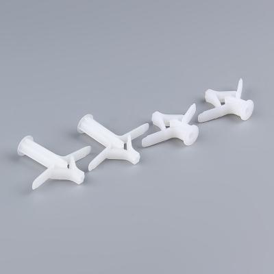 China 10MM X 33MM Plastic Screw Plugs White Color Nylon Butterfly Toggle Anchor for sale