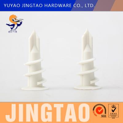 China Plugins de parede de placas de gesso branco PA66 Plugins de âncora de nylon para placas de gesso à venda