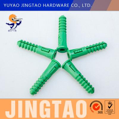 China Soft Nylon Anchor Plug 20MM Length Green Wall Anchor PE Material for sale