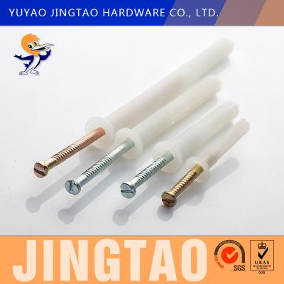China Nail Nylon Wall Anchor Screw Round Head Body Steel Metal Pin for sale