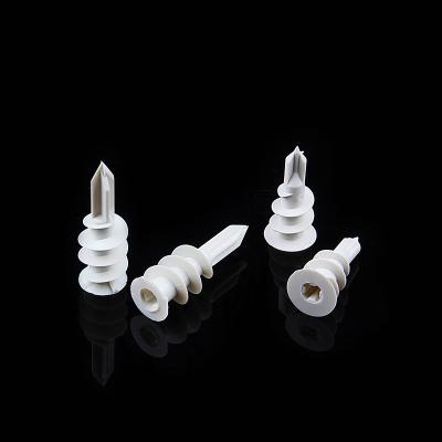 China Ancoras de placas de gesso de nylon branco Plug auto-perfuração Ancoras de gesso fixação à venda