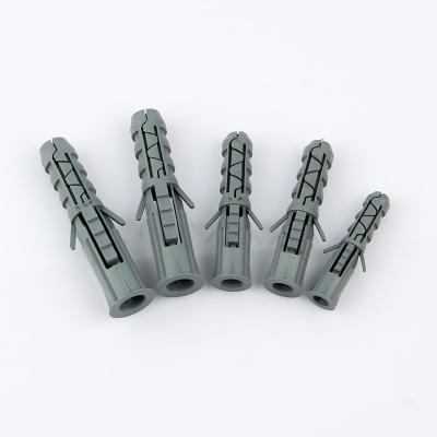 China PA Wall Plastic Screw Plugs 8MM X 60MM Grey Color Customized for sale