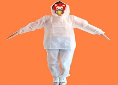 China Two Piece White Nonwoven Protective Clothes for Japanese Market for sale