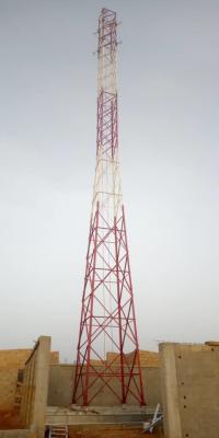 China 50m Tripod Steel Microwave Antenna Tower , Self Supporting Communication Tower en venta