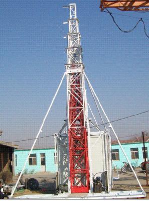 China 20m - 32m Red And White Rapid Deployment Tower 20'' Room Telescopic for sale