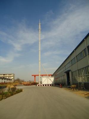 China Rapid Deployment Tower Monopole Red And White Hot Dip Galvanized for sale