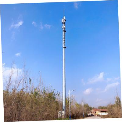 China 80m Monopole Telecommunications Tower For Broadcasting for sale
