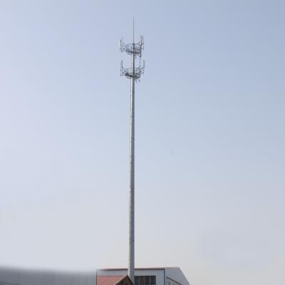 China 45M GSM Monopole Steel Tower For Broadcast TV for sale